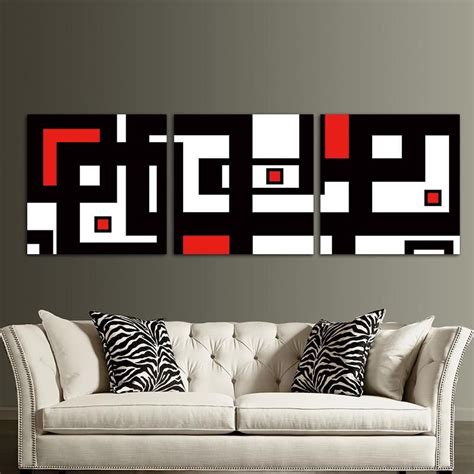 black white and red wall decor